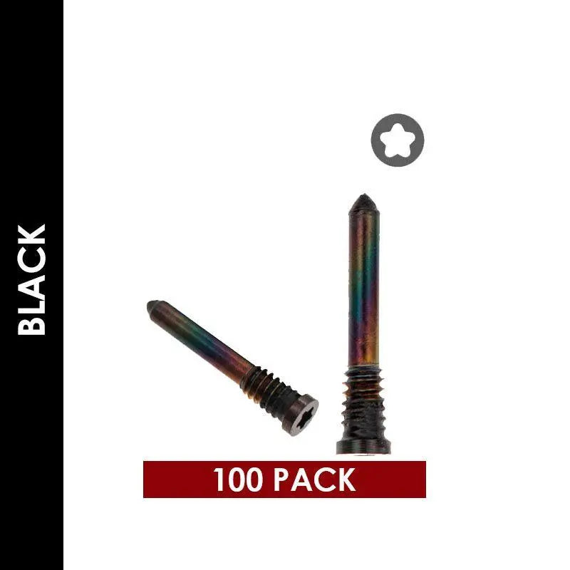 BOTTOM SCREW SET FOR IPHONE X-14 PRO MAX (100 PCS) (BLACK). Texas Cellular