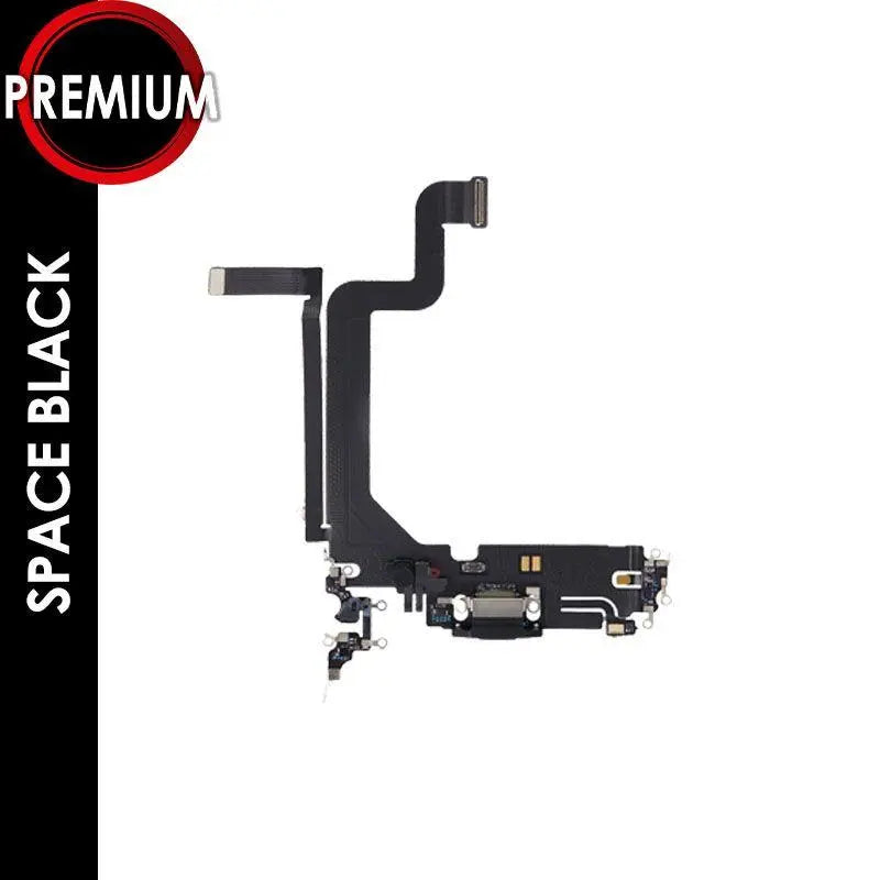 CHARGING PORT FLEX FOR IPHONE 14 PRO MAX (PREMIUM) (SPACE BLACK) Texas Cellular