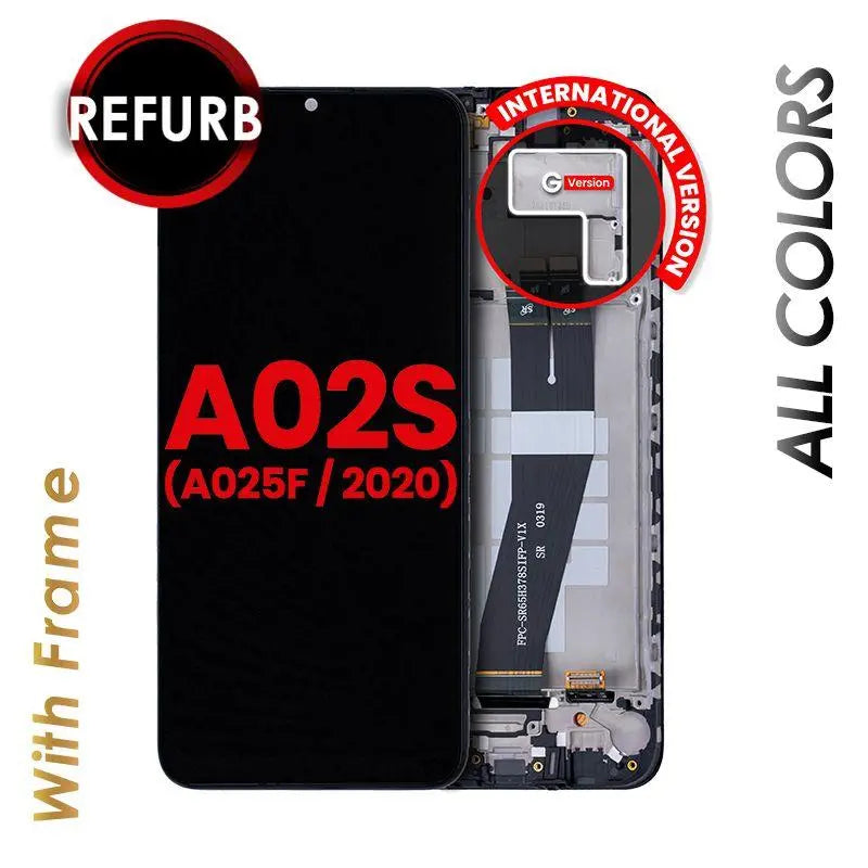 LCD WITH FRAME FOR GALAXY A02S (A025 / 2020) (INTERNATIONAL) Texas Cellular