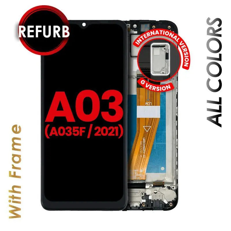 LCD ASSEMBLY WITH FRAME FOR SAMSUNG GALAXY A03 (A035F / 2021) Texas Cellular