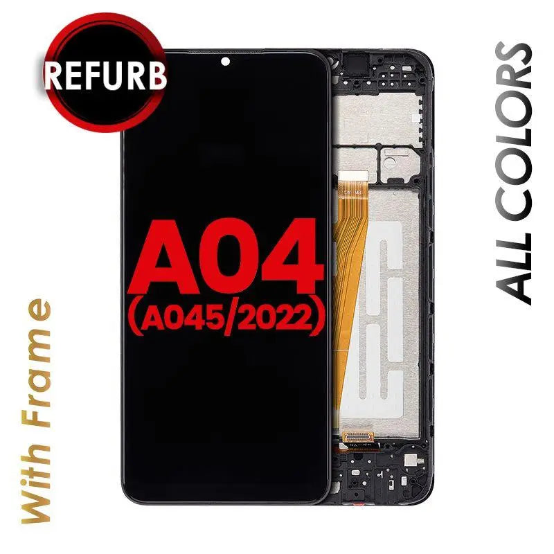 LCD ASSEMBLY WITH FRAME FOR SAMSUNG GALAXY A04 (A045 / 2022) Texas Cellular