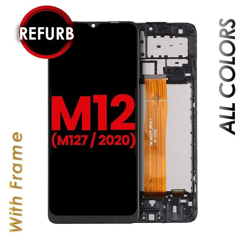 LCD ASSEMBLY WITH FRAME FOR SAMSUNG GALAXY M12 (M127 / 2020) Texas Cellular