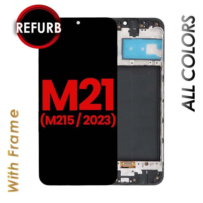 OLED ASSEMBLY WITH FRAME FOR SAMSUNG GALAXY M21 ALL COLORS