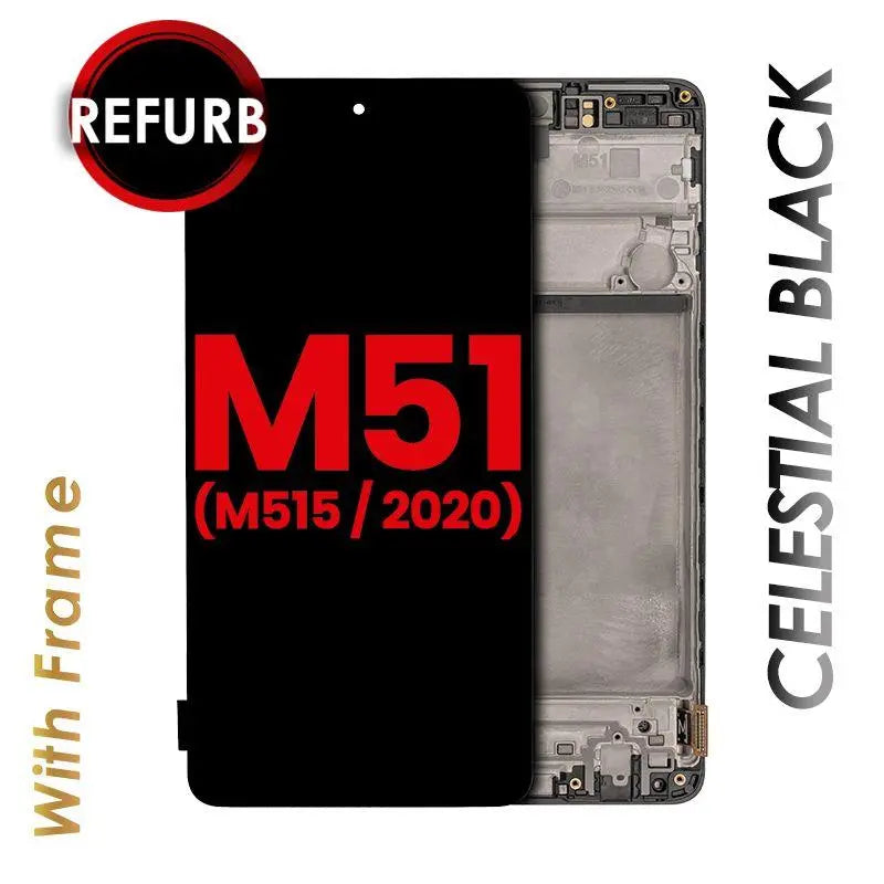 OLED ASSEMBLY WITH FRAME FOR GALAXY M51 (M515 / 2020) Texas Cellular