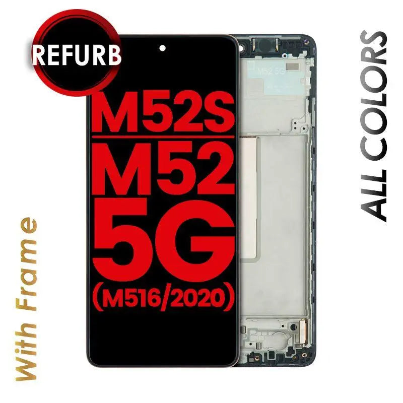 LCD ASSEMBLY WITH FRAME COMPATIBLE FOR SAMSUNG GALAXY M52 5G W/ FRAME Texas Cellular