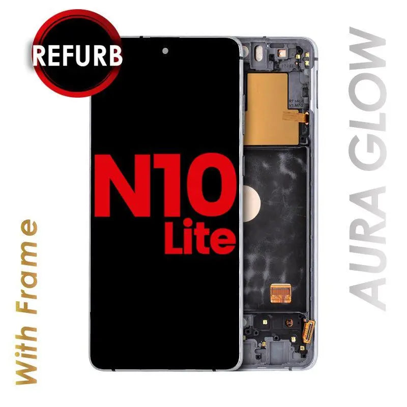 OLED ASSEMBLY WITH FRAME FOR SAMSUNG NOTE 10 LITE Texas Cellular