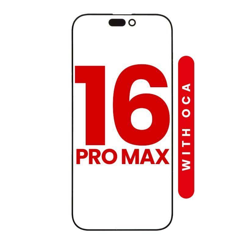 FRONT GLASS WITH OCA COMPATIBLE FOR IPHONE 16 PRO MAX