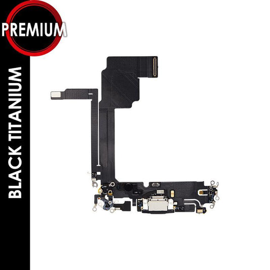 CHARGING PORT FLEX CABLE FOR IPHONE 15 PRO MAX (BLACK TITANIUM)