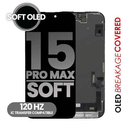 OLED SCREEN FOR IPHONE 15 PRO MAX (SOFT OLED)
