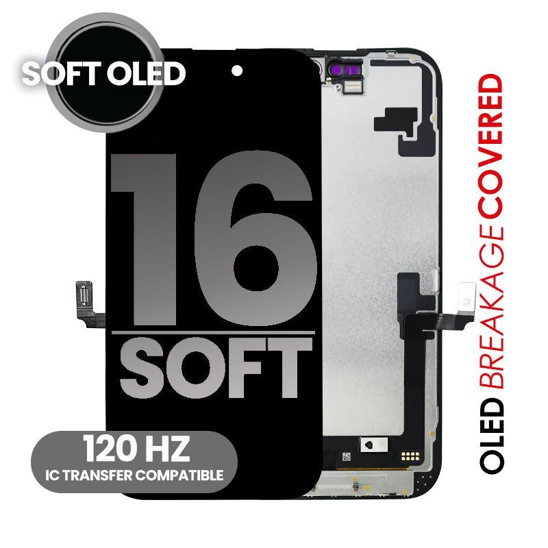 OLED SCREEN FOR IPHONE 16 (SOFT OLED)